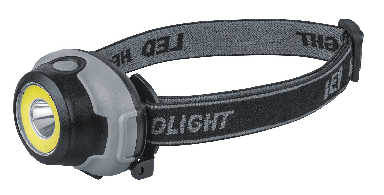 Фонарь светодиодный NPT-H29-3AAA налобный 1LED 1Вт+1COB 3Вт 3режима