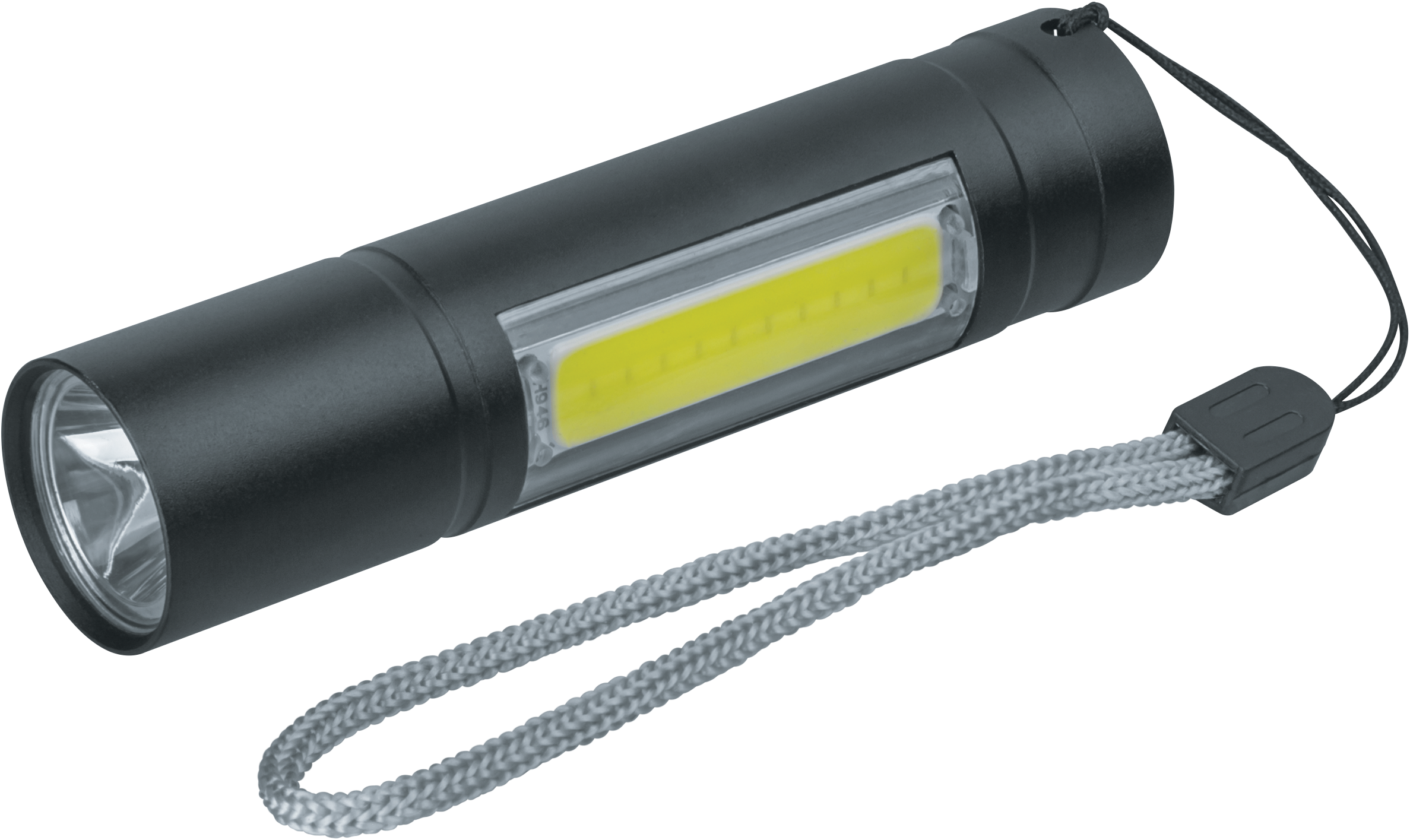 Фонарь светодиодный NPT-KC06-ACCU брелок алюминиевый 1LED(1Вт)+1СOB LED(3Вт) 3 режима
