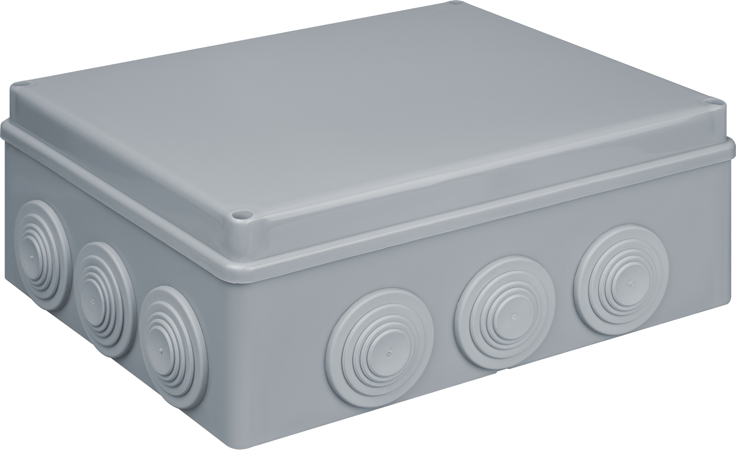 Коробка NSS-DB-240-190-90-12-GR распаячная открытого монтажа с мембранами 240х190х90