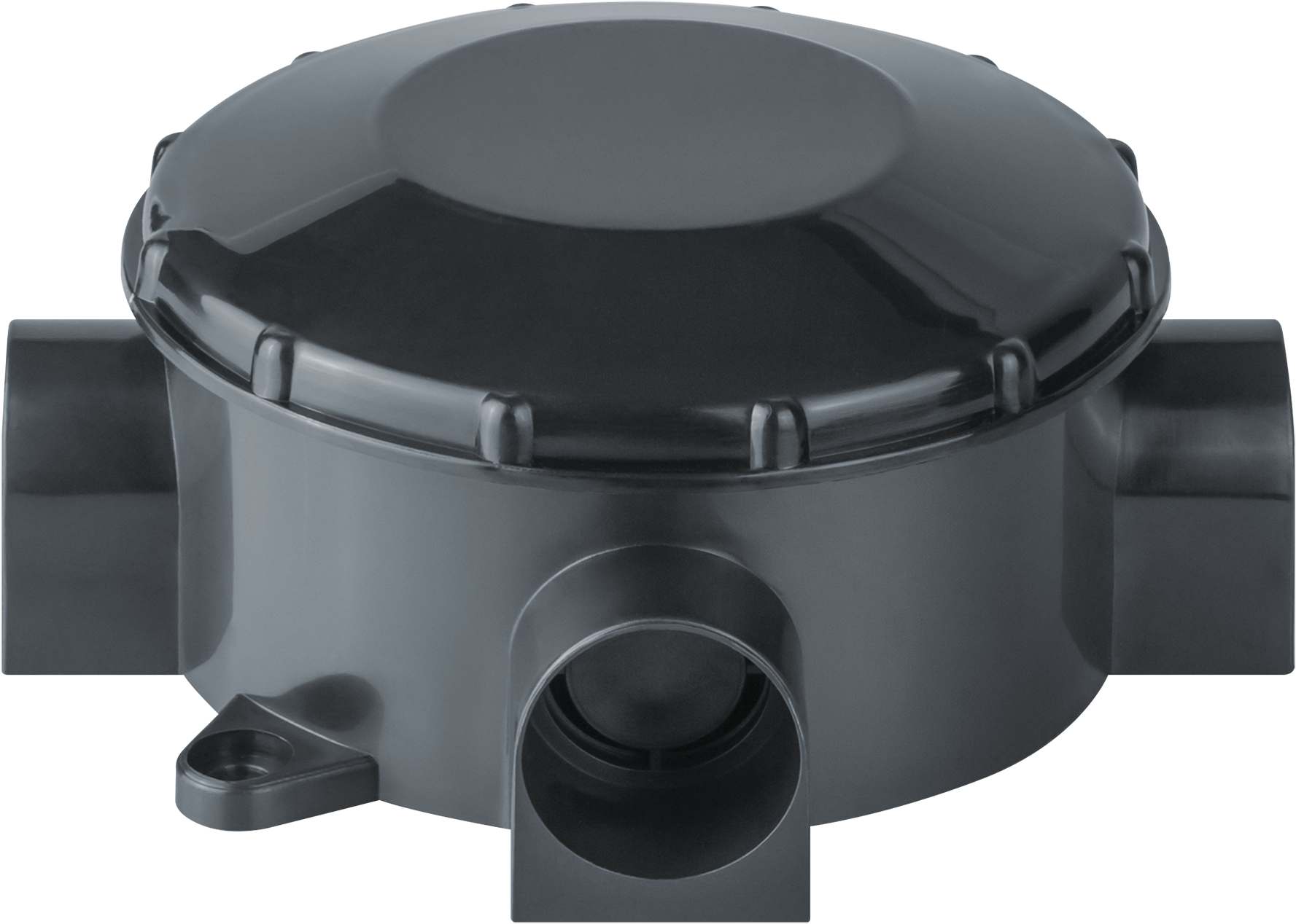 Коробка NSS-DB-70-35-BL распаячная открытого монтажа трехрожковая черная d70x35