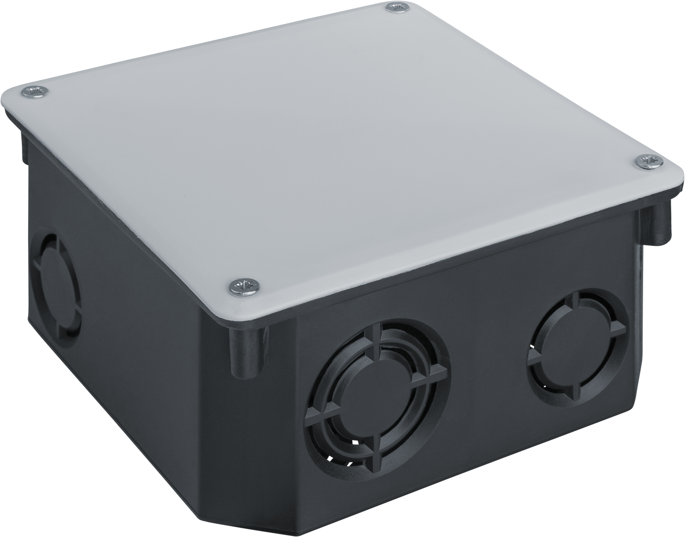 Коробка NSS-DB-SW-100-100-50-BL распаячная скрытого монтажа с крышкой черная 100х100х50