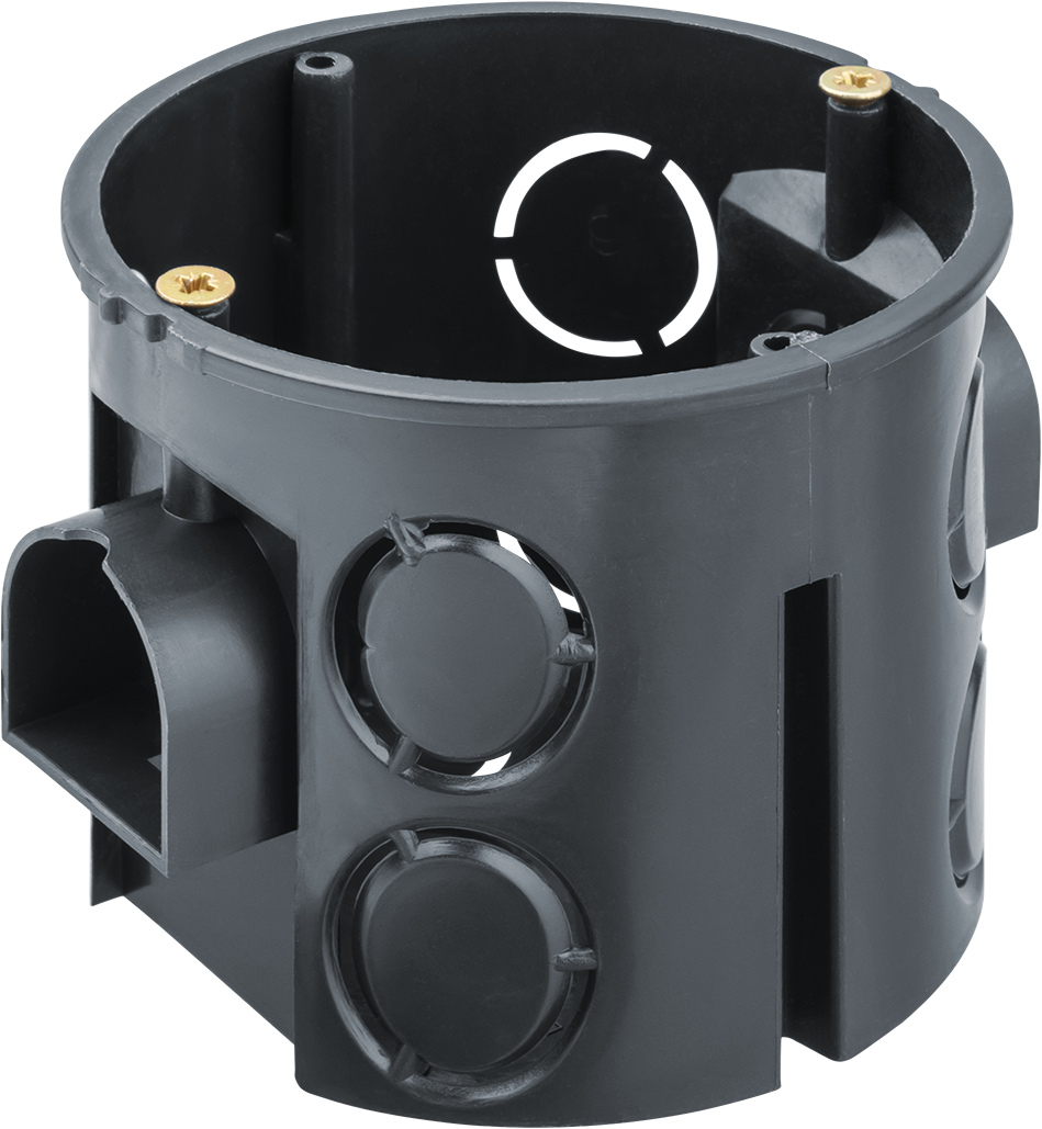 Коробка NSS-IB-SW-68-60-BL установочная углубленная со стыковочными узлами черная d68х60