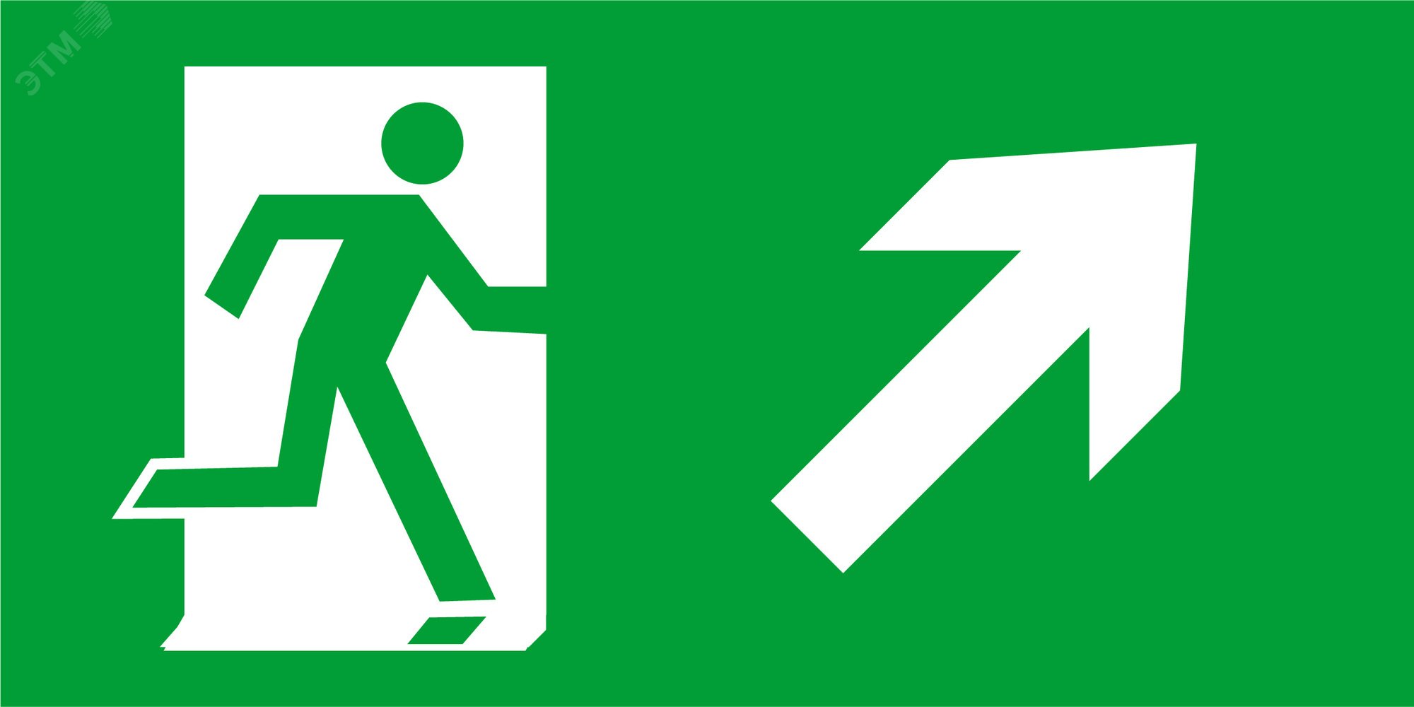 Изображение товара Наклейка эвакуационная Navigator NL-320х110NEF04-E37 зеленая самоклеящаяся