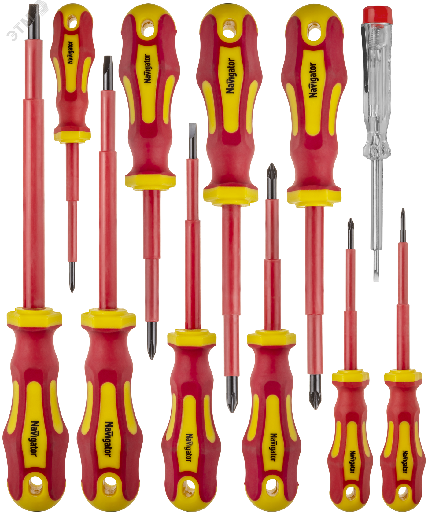 Изображение товара Набор диэлектрических прецизионных отверток Navigator 11 шт NHT-Otd01