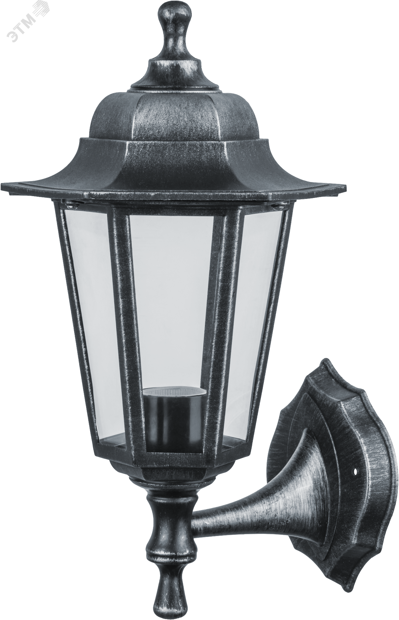 Изображение товара Светильник Navigator NOF-PG33-004-IP44-E27 6 граней черный под серебро уличный