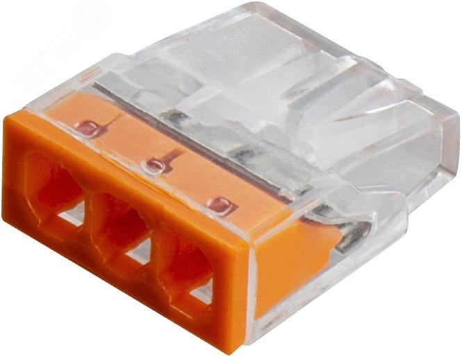 Изображение товара Клемма монтажная NTC-NC-01-3-r 5 шт компакт для проводов до 2.5 мм2