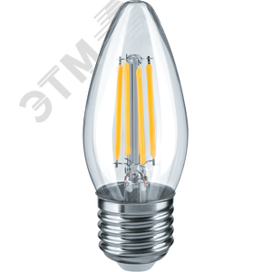 Лампа светодиодная LED 4вт Е27 теплый свеча FILAMENT 14005 NLL-F-C35 Navigator Group