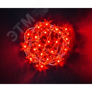 Гирлянда новогодняя светодиодная NGF-DM003-20R-2AA-красные звёздочки