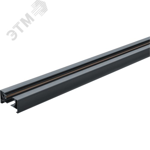 Шинопровод однофазный NLT-B-1L-AS1-BL-100 с вводом питания и заглушкой черный 1м - фото 1