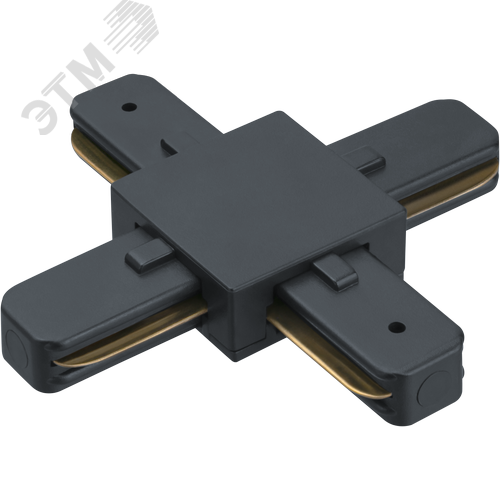 Коннектор Х-образный черный для шинопровода NLT-C-1L-AS2-BL-X - фото 1