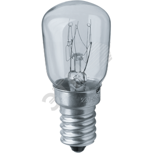 Лампа накаливания специального назначения РН 15вт 230в Е14 T26 CL для холодильников швейных машин кухонных вытяжек и ночников (61203 NI-T26)