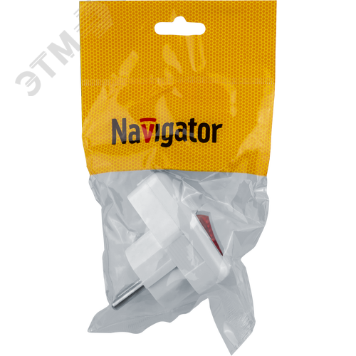 Вилка угловая с/з выключатель 16А белая - фото 3