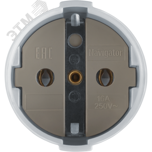 Розетка 61 366 NCA-SK01-16A-E-WH переносная с заземлением белая - фото 2