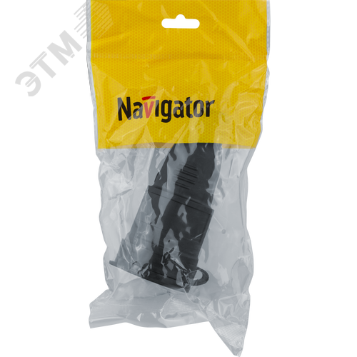 Розетка 61 369 NCA-SKR01-16A-E-IP44-BL переносная с заземлением черная каучук - фото 3