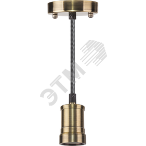 Светильник с проводом 1.5м Е27 декор черненая бронза (61521 NIL-SF01)