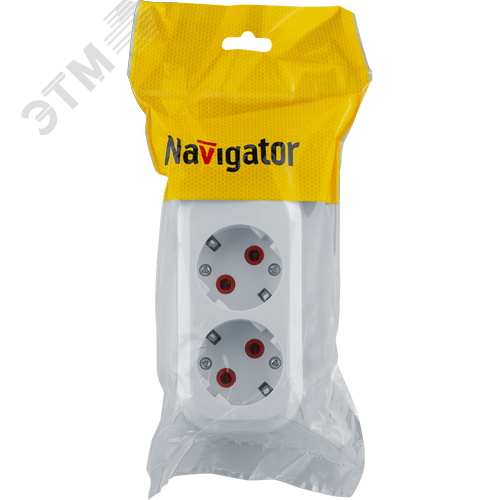 Колодка NCA-BL01-02-E-WH 2гн с/з пластик - фото 2