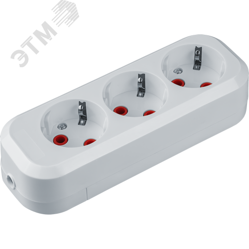 Колодка NCA-BL01-03-E-WH 3гн с/з пластик - фото 1