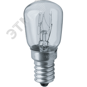 Лампа накаливания специального назначения РН 15вт 230в Е14 T26 CL для холодильников швейных машин кухонных вытяжек и ночников
