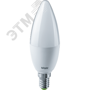 Лампа светодиодная LED 8.5вт Е14 теплый матовая свеча