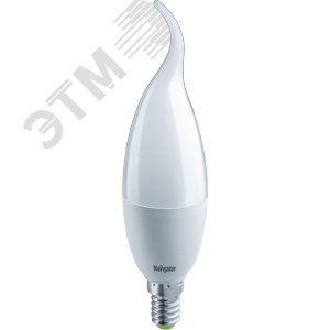 Лампа светодиодная LED 8.5вт Е14 теплый матовая свеча на ветру