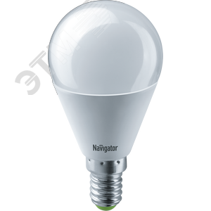 Лампа светодиодная LED 8.5вт Е14 белый шар