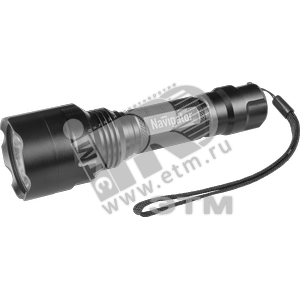 Фонарь светодиодный NPT-P03-18650 1 LED CREE 10Вт аккумуляторный металл (71583)