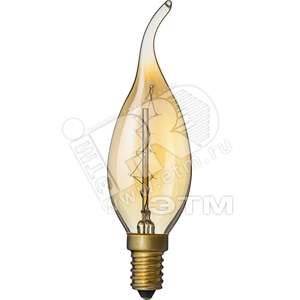 Лампа накаливания декоративная 40вт FC 230в Е14 винтаж (71952 NI-V)