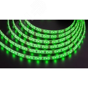 Лента светодиодная LEDх60/м 5м 4.8w/m 12В IP65 зеленый