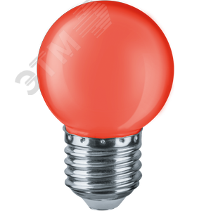 Лампа светодиодная LED 1вт Е27 красный шар