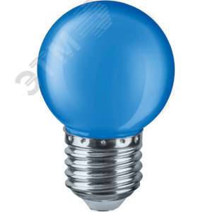 Лампа светодиодная LED 1вт Е27 синий шар