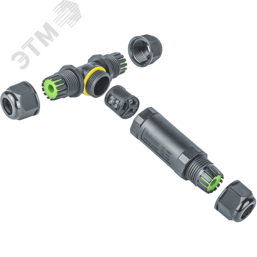 Коннектор NTB-T01-3P-IP68 T-образный 3PIN - фото 2