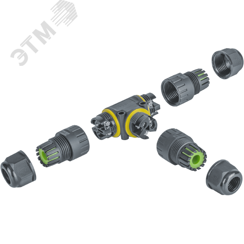 Коннектор NTB-T02-3P-IP68 T-образный 3PIN - фото 2