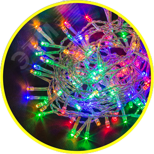 Изображение товара Гирлянда светодиодная новогодняя NGF-D020-01 нить RGBY 100 11.5 м IP20 TR (шт)