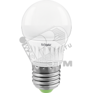 Лампа светодиодная LED 5вт Е27 теплая (шар)