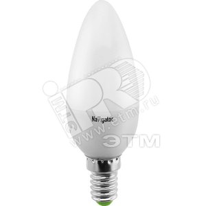 Лампа светодиодная LED 3вт E14 белый матовая свеча