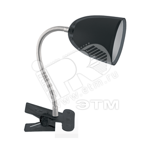 Светильник настольный светодиодный NDF-С002-3W-6K-BL-LED прищепка гибкий черный