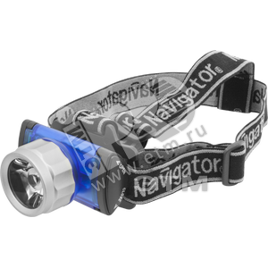 Фонарь светодиодный NPT-H02-3AAA1LED 1Вт налобный пластик