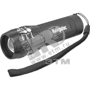 Фонарь светодиодный NPT-CM03-3AAA 1LED 3Вт металл (94967)