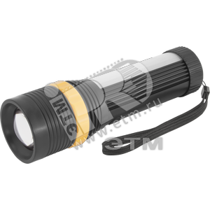 Фонарь светодиодный NPT-CP09-3AAA 1LED 3Вт+30(20+10)LED пластик