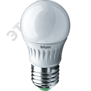 Лампа светодиодная LED 5вт E27 белая шар