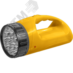 Фонарь светодиодный NPT-SP13-ACCU 12+18LED 90лм 50м аккумуляторный прожектор+кемпинг пластик 1.1Ач