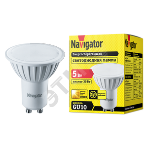 Лампа светодиодная LED 5вт 230в GU10 тепло-белая (94264 NLL-PAR16)