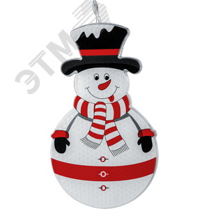 Гирлянда светодиодная новогодняя NGF-D037-01 бахрома звезды и снеговики WW 3x0.6 м IP20 - фото 2