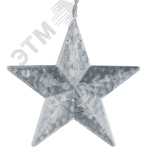 Гирлянда светодиодная новогодняя NGF-D038-01 бахрома-арка звезды CW 2.5x0.8м IP20 - фото 2