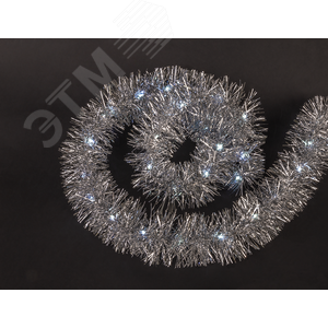 Изображение товара Гирлянда новогодняя светодиодная NGF-D043-02 мишура белая (шт)