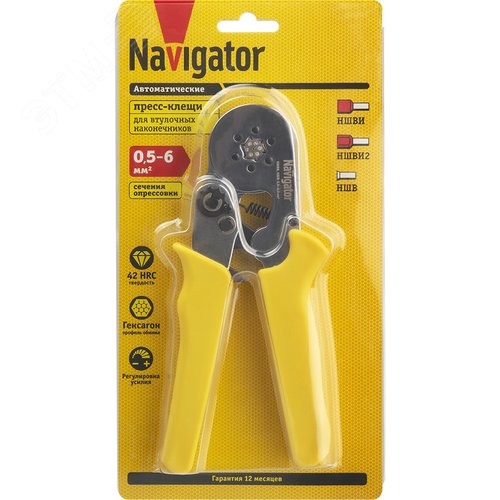 Пресс-клещи NHT-Pkv01-D-6 (для втулочных, 6 мм2) - фото 3