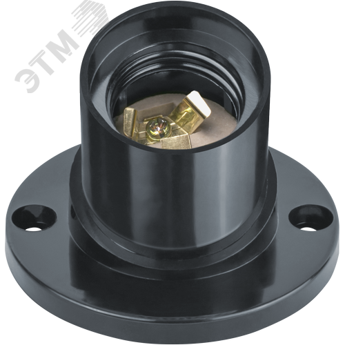 Патрон настенный Е27 карболитовый черный - фото 2