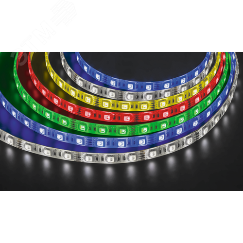 Лента светодиодная 10Вт/м 12В RGB IP65 60LED/м NLS-5050 5м - фото 1
