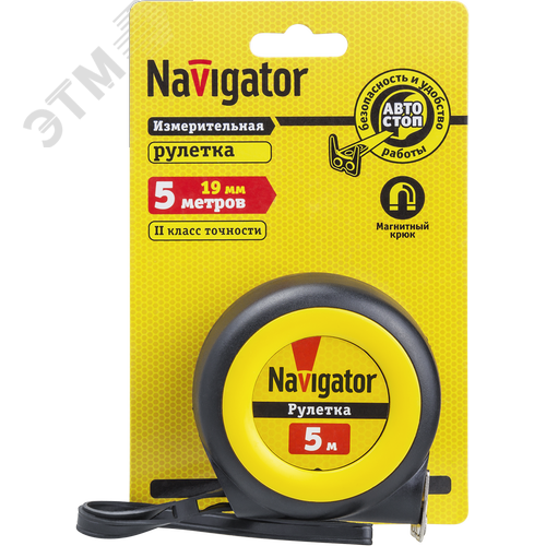 Рулетка NMT-Ru01-A-5-19 (автостоп, 5 м х 19 мм) - фото 2