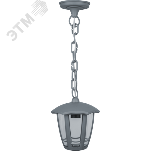 Изображение товара Светильник NOF-P09-GR-IP44-E27 (6 граней, подвесной, серый) (шт)